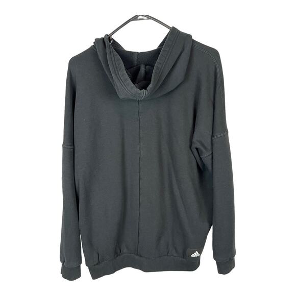 Adidas Mens Small Black Pullover Hoodie Sweatshirt - Picture 3 of 3